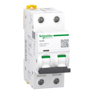Disjoncteur Schneider Acti9 iC60L – 2P 1,6A Déclencheur Moteur (Courbe MA)