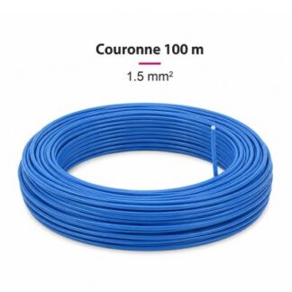 Câble électrique TH 1.5mm² Bleu - Rouleau 100m